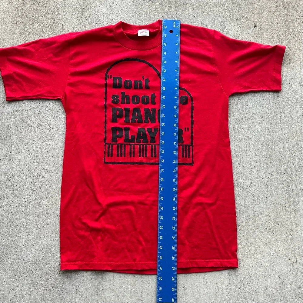 Vintage T Shirt Don’t Kill The Piano Player Single Stitch 80s Jerzees Funny Joke - Picture 4 of 4